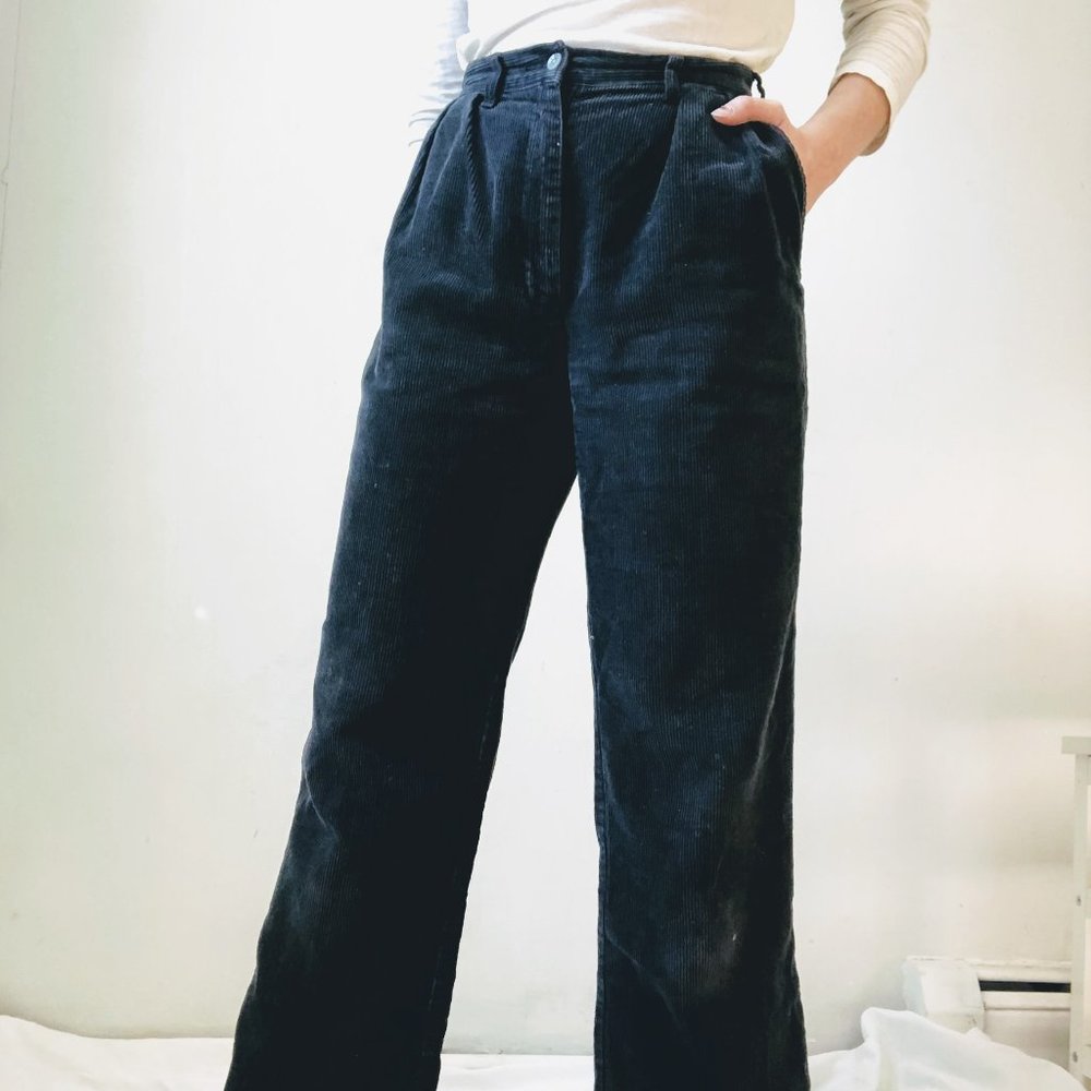 Oleg Cassini Corduroy Womens Pants 25w dark grey
